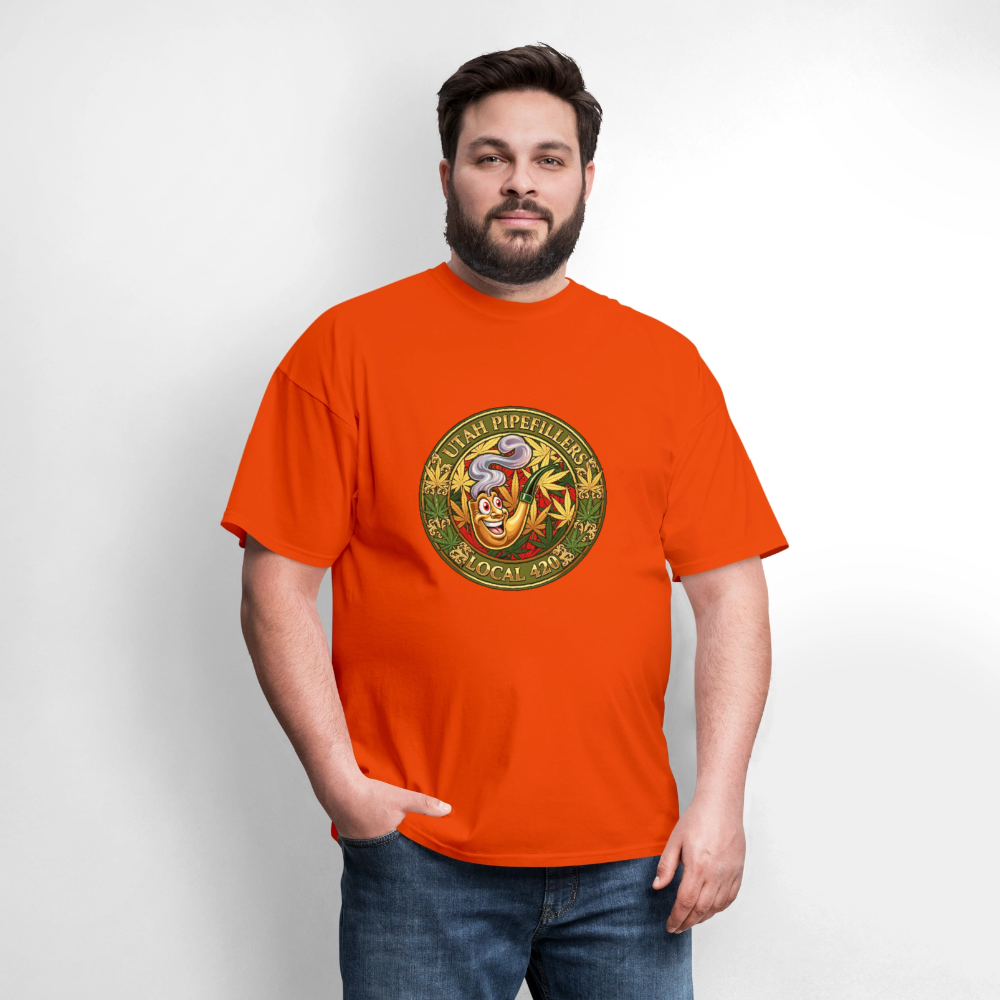 UTAH PIPEFILLERS LOCAL 420 F/B DESIGN Men's T-Shirt - orange