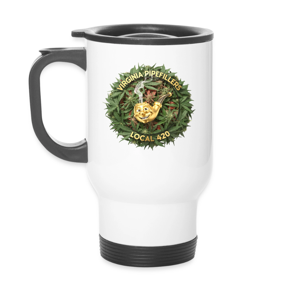 VIRGINIA PIPEFILLERS LOCAL 420 14oz Stainless Steel Travel Mug - white