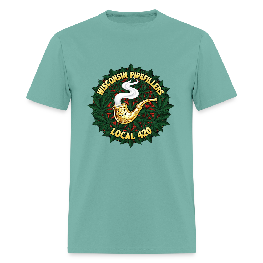 WISCONSIN PIPEFILLERS LOCAL 420 Men's T-Shirt - aquatic