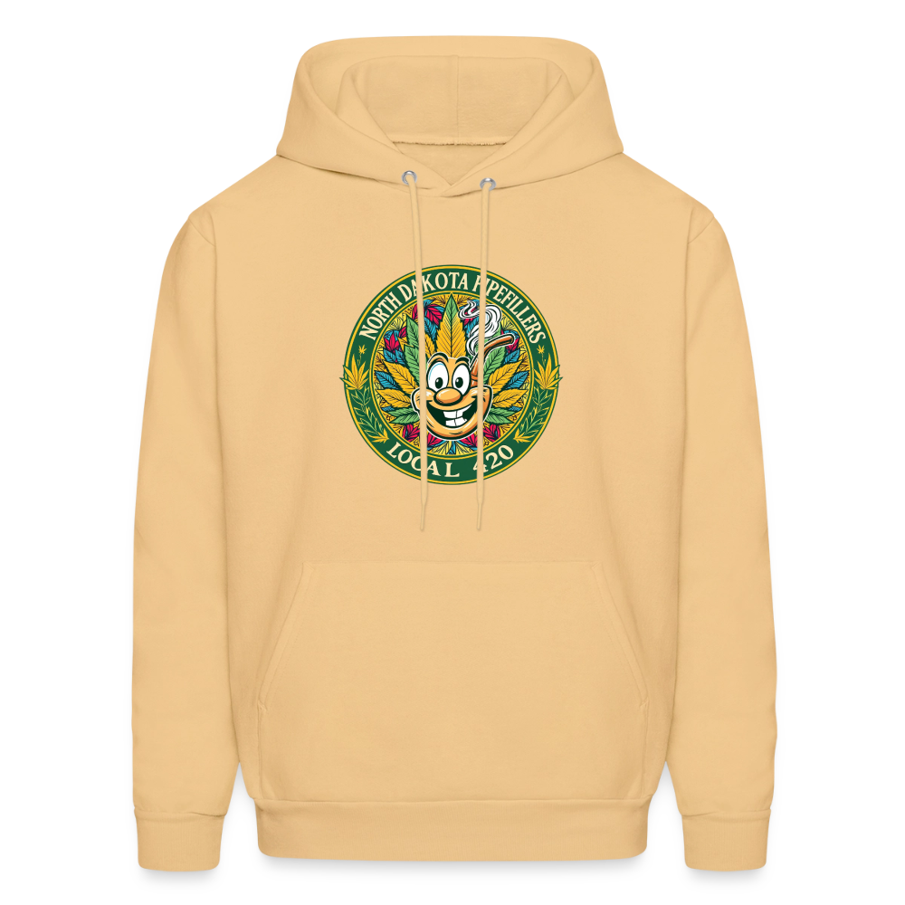 NORTH DAKOTA PIPEFILLERS LOCAL 420 F/B 2 DESIGNS Men's Hoodie - light gold 