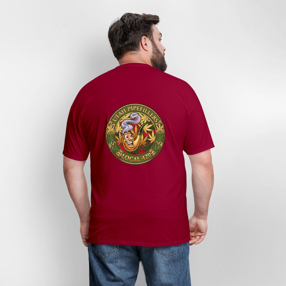 UTAH PIPEFILLERS LOCAL 420 F/B DESIGN Men's T-Shirt - true red