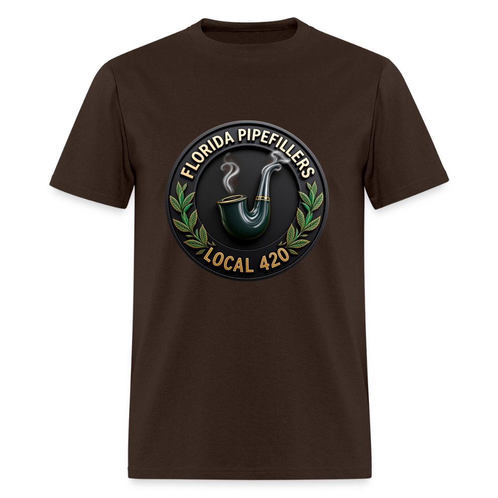 FLORIDA PIPEFILLERS LOCAL 420 F/B DESIGN Men's T-Shirt - brown