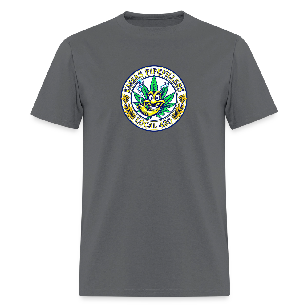 KANSAS PIPEFILLERS LOCAL 420 Men's T-Shirt - charcoal