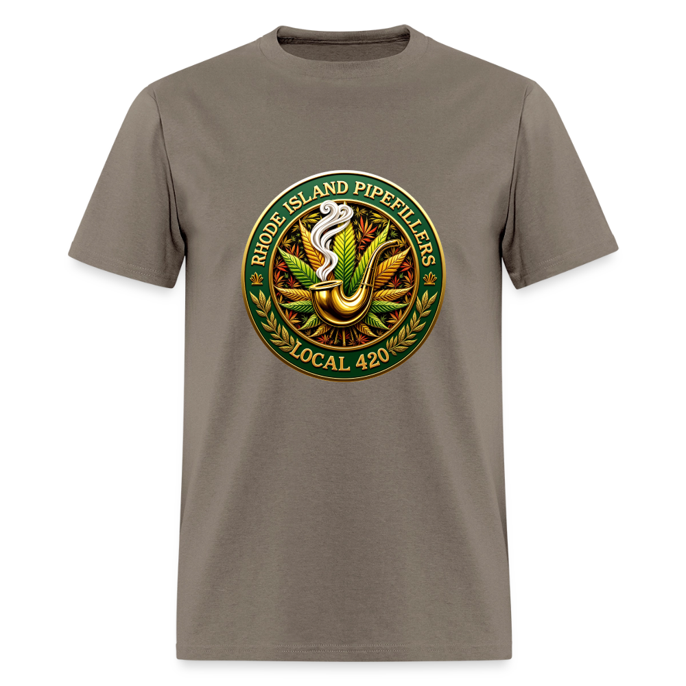 RHODE ISLAND PIPEFILLERS LOCAL 420 F/B DESIGNS Men's T-Shirt - safari