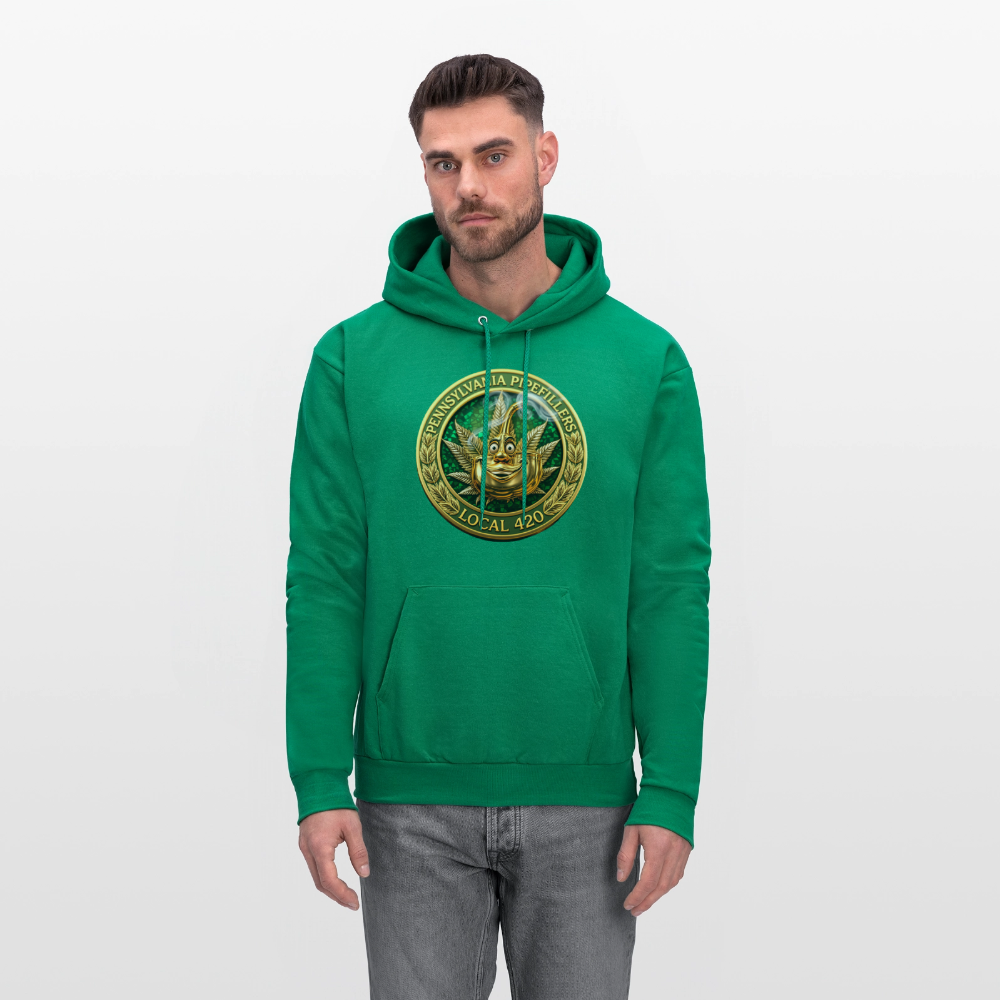 PENNSYLVANIA PIPEFILLERS LOCAL 420 F/B DESIGNS Men's Hoodie - kelly green
