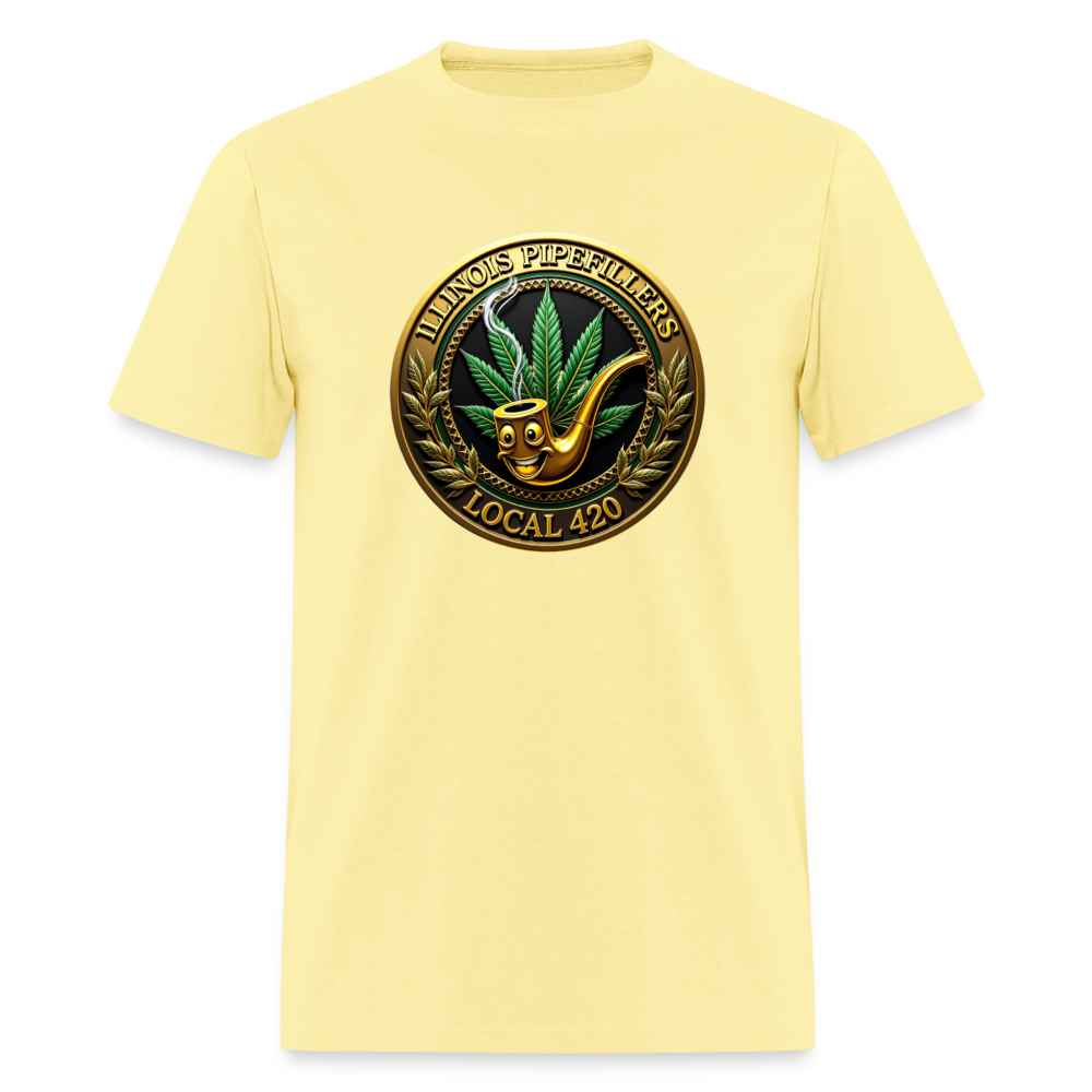 ILLINOIS PIPEFILLERS LOCAL 420 Men's T-Shirt | - cornsilk