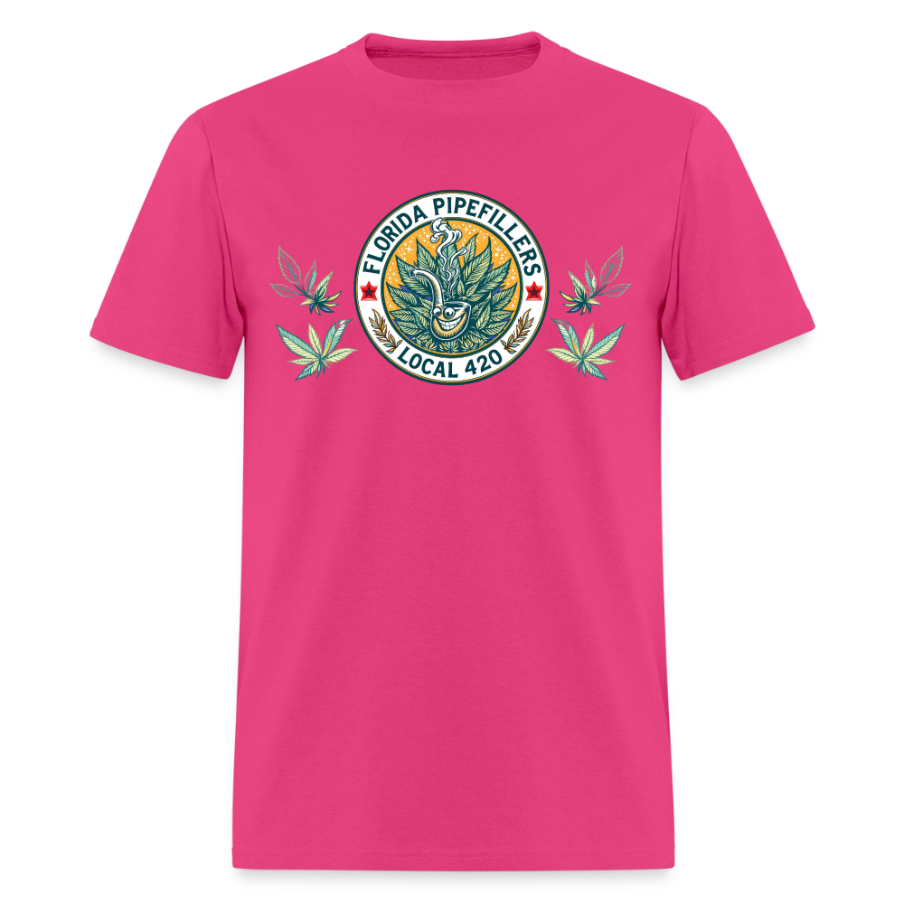 FLORIDA PIPEFILLERS LOCAL 420 F/B DESIGN Men's T-Shirt - fuchsia
