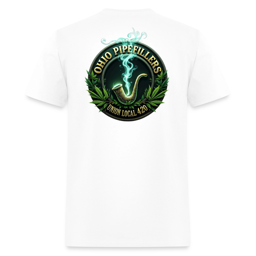 OHIO PIPEFILLERS UNION LOCAL 420 F/B DESIGNS Men's T-Shirt - white