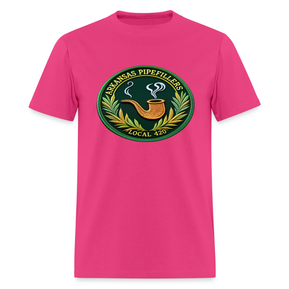 ARKANSAS PIPEFILLERS LOCAL 420 Men's T-Shirt - fuchsia