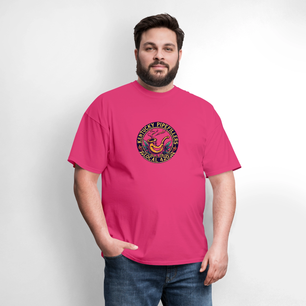 KENTUCKY PIPEFILLERS LOCAL 420 Men's T-Shirt - fuchsia