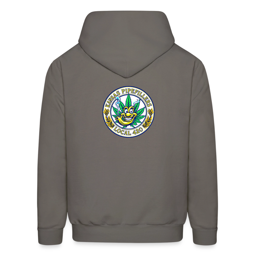 KANSAS PIPEFILLERS LOCAL 420 F/B DESIGNS Men's Hoodie - asphalt gray