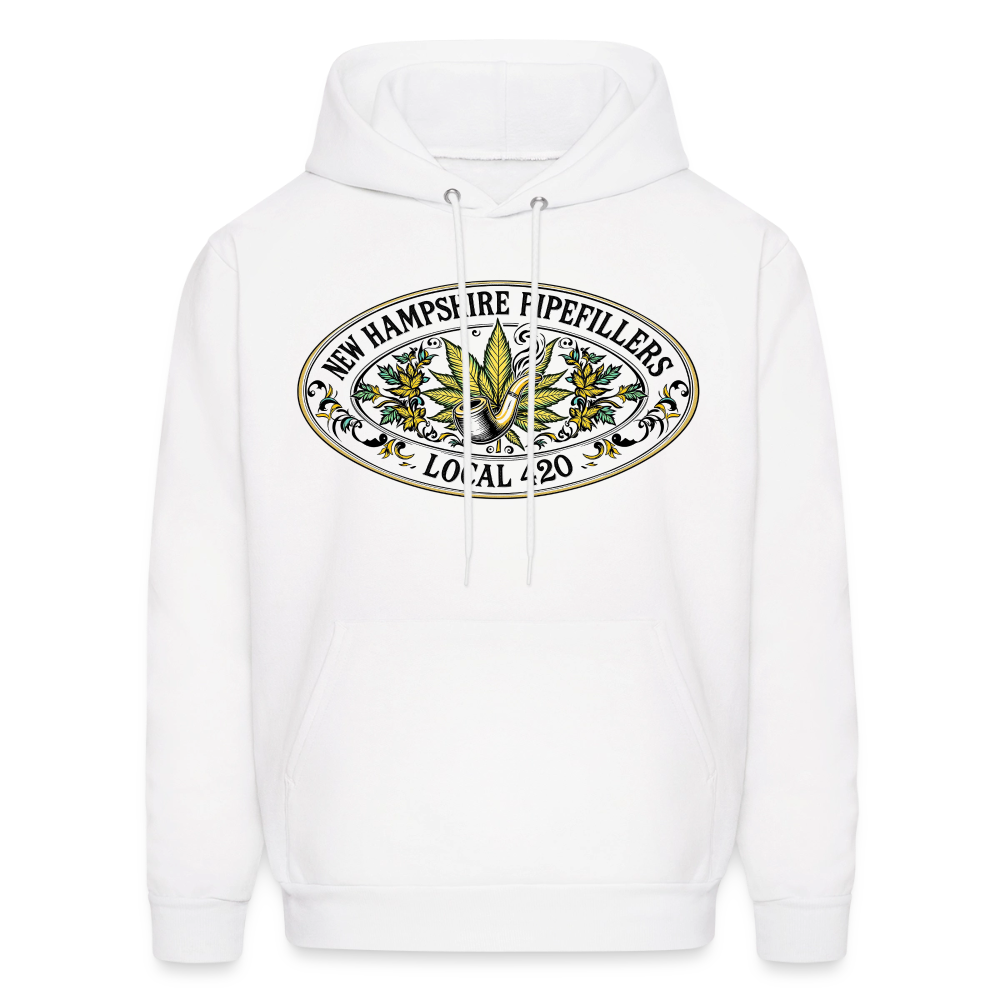 NEW HAMPSHIRE PIPEFILLERS LOCAL 420 Men's Hoodie - white