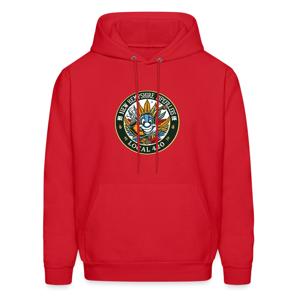 NEW HEMPSHIRE PIPEFILLERS LOCAL 420 2 EMBLEM Men's Hoodie - red