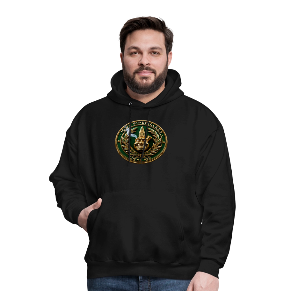 IOWA PIPEFILLERS LOCAL 420 Men's Hoodie - black