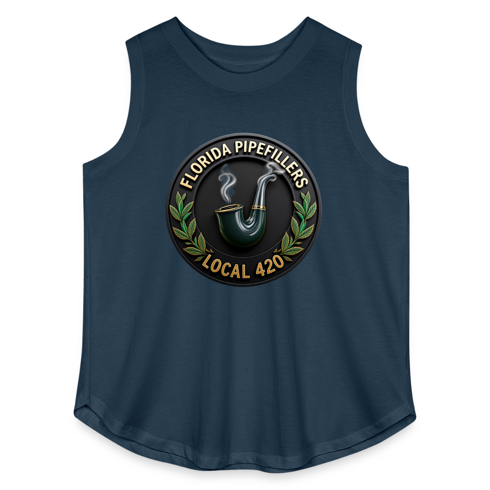 FLORIDA PIPEFILLERS LOCAL 420 F/B DESIGN Women's Curvy Relaxed Tank Top - denim