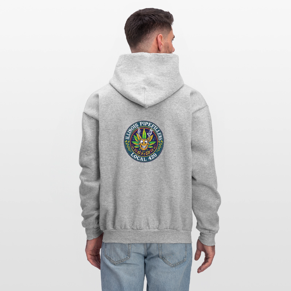 ILLINOIS PIPEFILLERS LOCAL 420 F/B DESIGN Men's Hoodie - heather gray