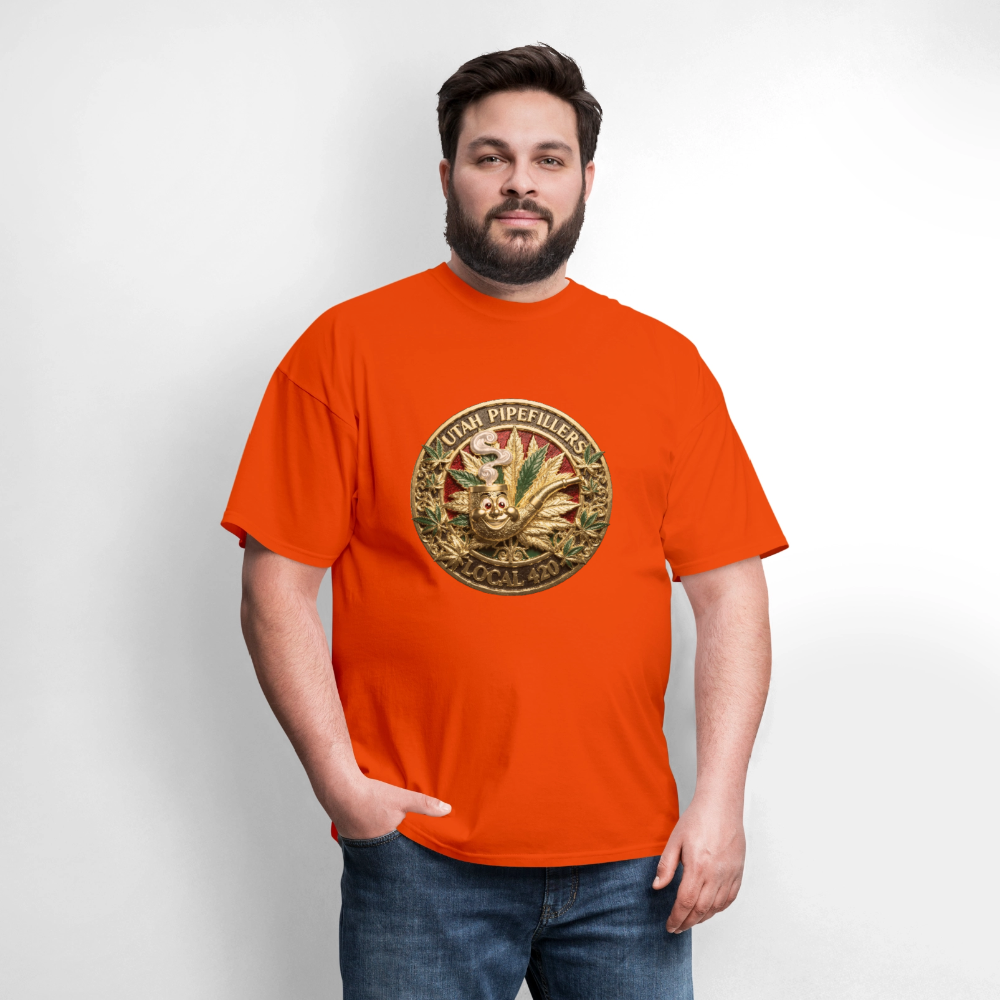UTAH PIPEFILLERS LOCAL 420 Men's T-Shirt - orange