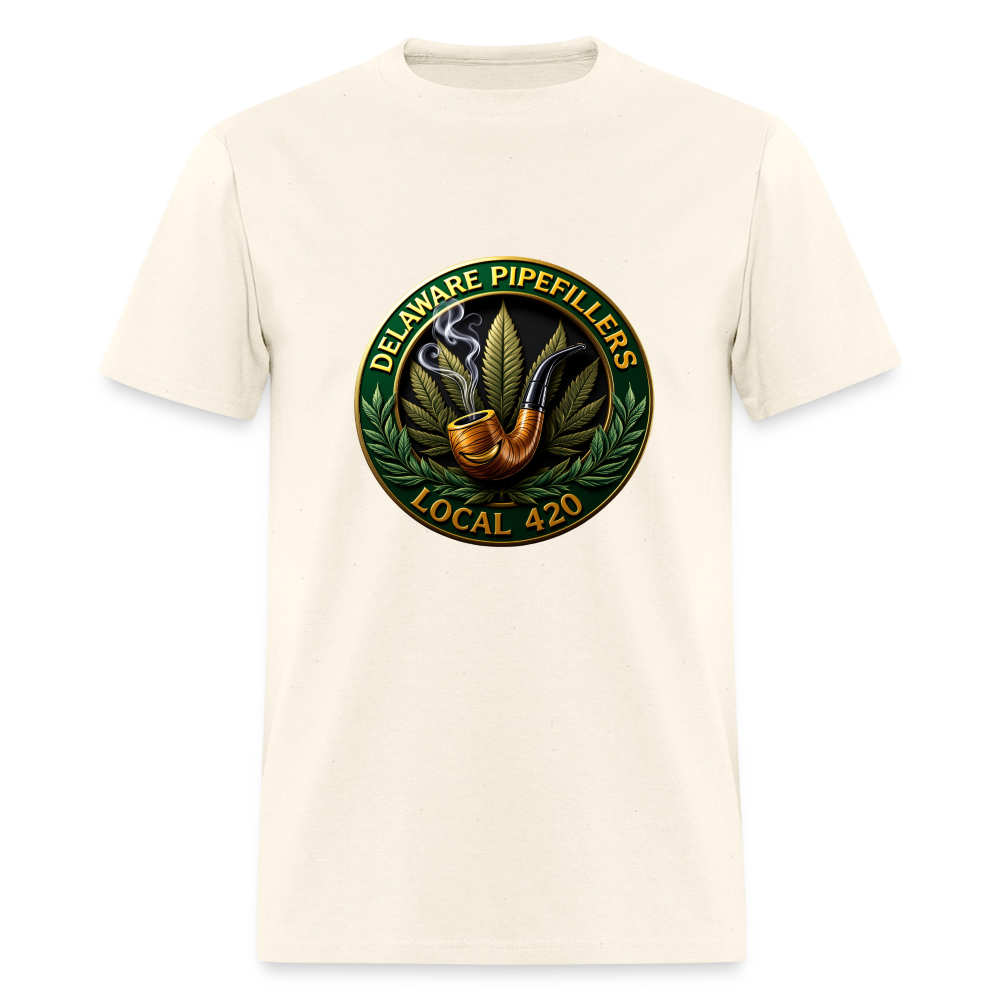 DELAWARE  PIPEFILLERS LOCAL 420 Men's T-Shirt - sweet cream heather