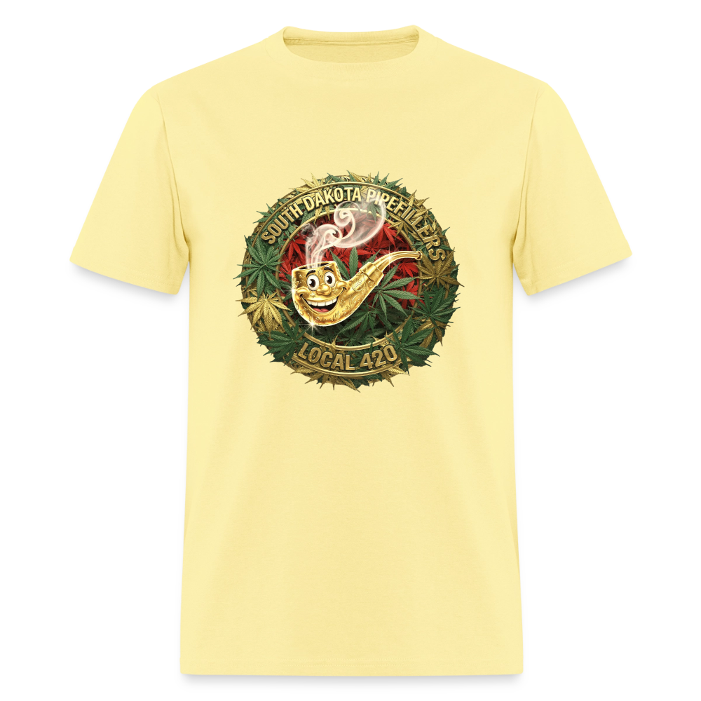 SOUTH DAKOTA PIPEFILLERS LOCAL 420 Men's T-Shirt - cornsilk