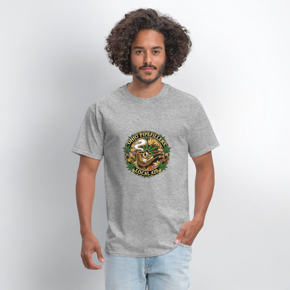 OHIO PIPEFILLERS LOCAL 420 Men's T-Shirt - heather gray