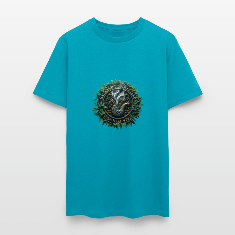 MASSACHUSETTS PIPEFILLERS UNION LOCAL 420 Men's T-Shirt - turquoise