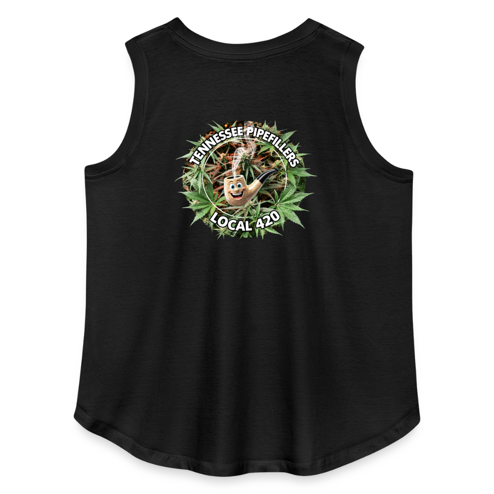 TENNESSEE PIPEFILLERS LOCAL 420 F/B DESIGN Women's Curvy Relaxed Tank Top - black