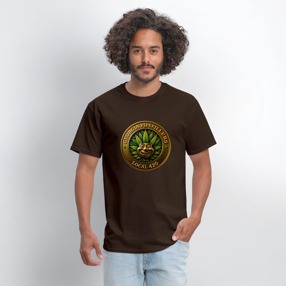 GEORGIA PIPEFILLERS LOCAL 420 Men's T-Shirt - brown