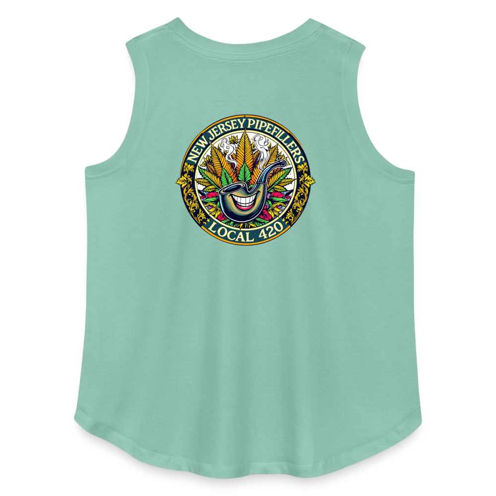 NEW JERSEY PIPEFILLERS LOCAL 420 F/B DESIGN Women's Curvy Relaxed Tank Top - saltwater