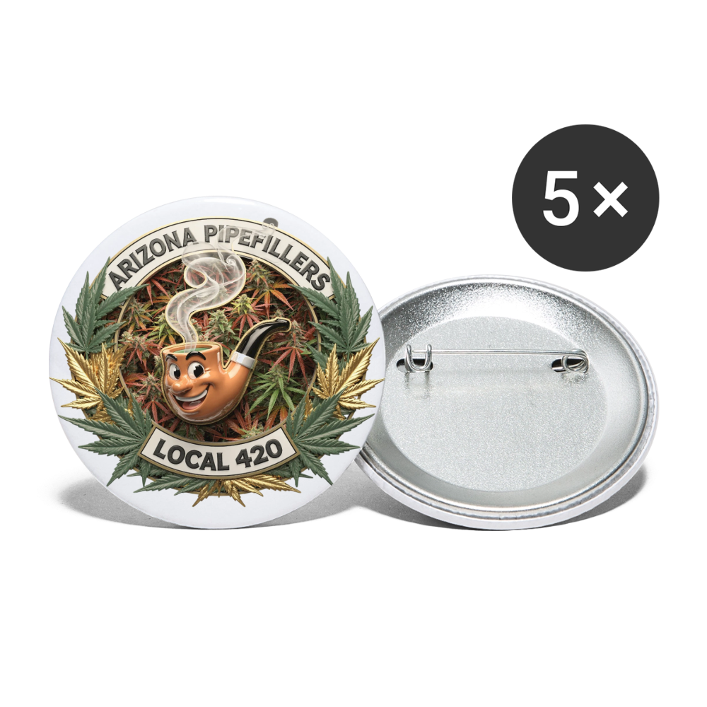 ARIZONA  PIPEFILLERS LOCAL 420 Union Buttons small 1'' (5-pack) - white