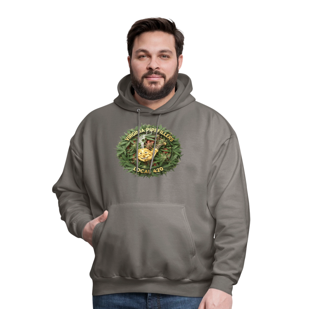 VIRGINIA PIPEFILLERS LOCAL 420 Men's Hoodie - asphalt gray