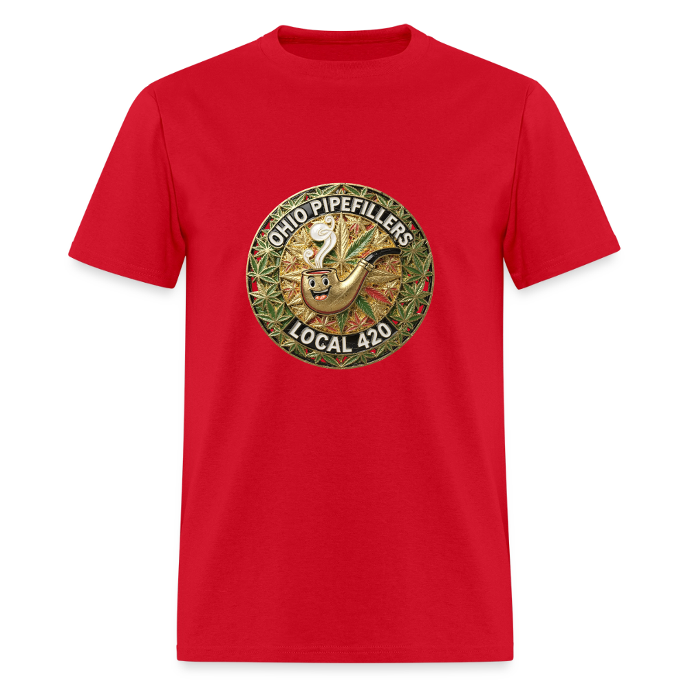 OHIO PIPEFILLERS LOCAL 420  F/B DESIGNS Men's T-Shirt - red