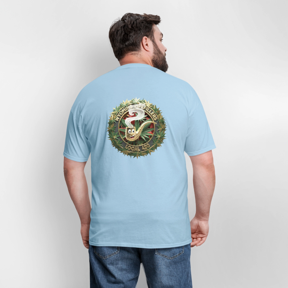 WYOMING PIPEFILLERS LOCAL 420 F/B DESIGN Men's Hoodie - powder blue