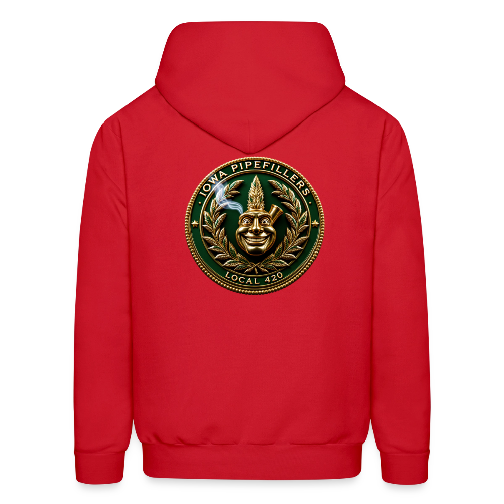 IOWA PIPEFILLERS LOCAL 420 F/B DESIGN Men's Hoodie - red