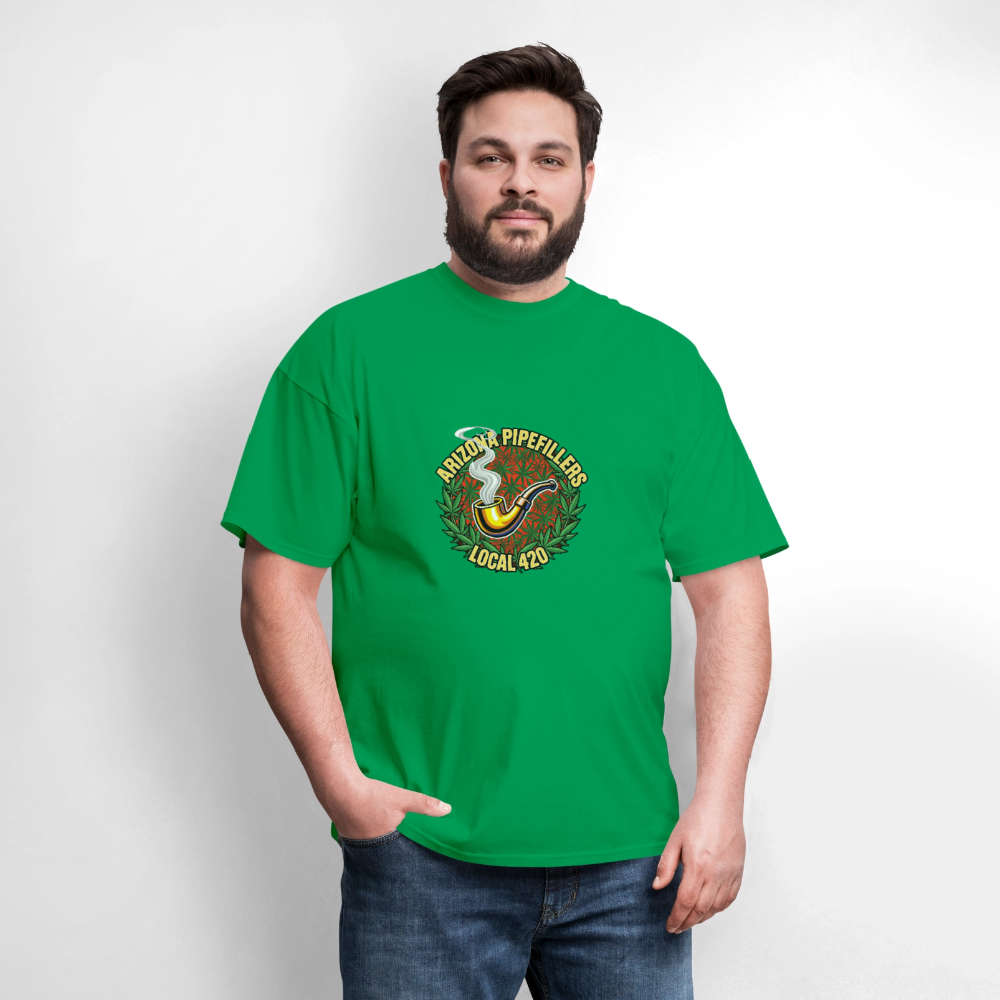 ARIZONA PIPEFILLERS LOCAL 420  F/B DESIGN Men's T-Shirt - bright green