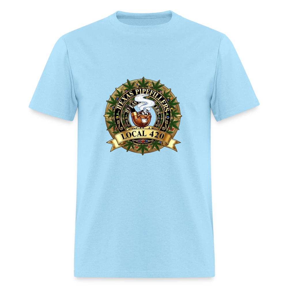 TEXAS PIPEFILLERS LOCAL 420 Men's T-Shirt - powder blue