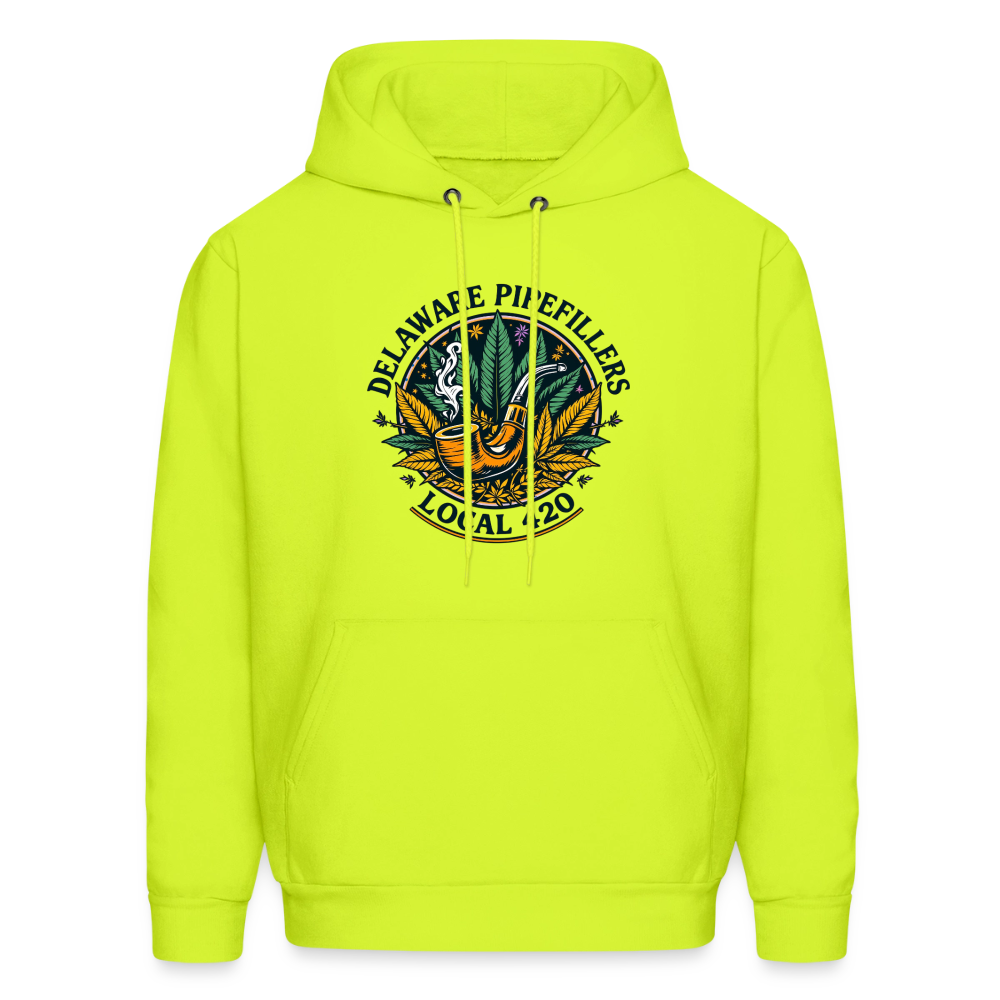 DELAWARE PIPEFILLERS LOCAL 420 F/B DESIGN Men's Hoodie - safety green