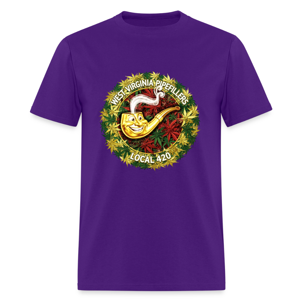 WEST VIRGINIA PIPIEFILLERS LOCAL 420 Men's T-Shirt - purple