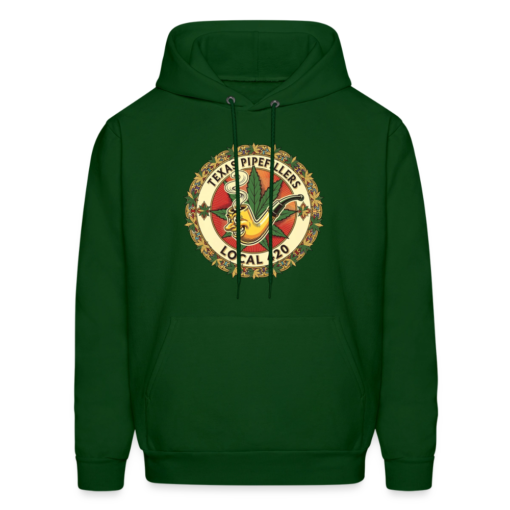 TEXAS PIPEFILLERS LOCAL 420  Men's Hoodie Hoodie - forest green