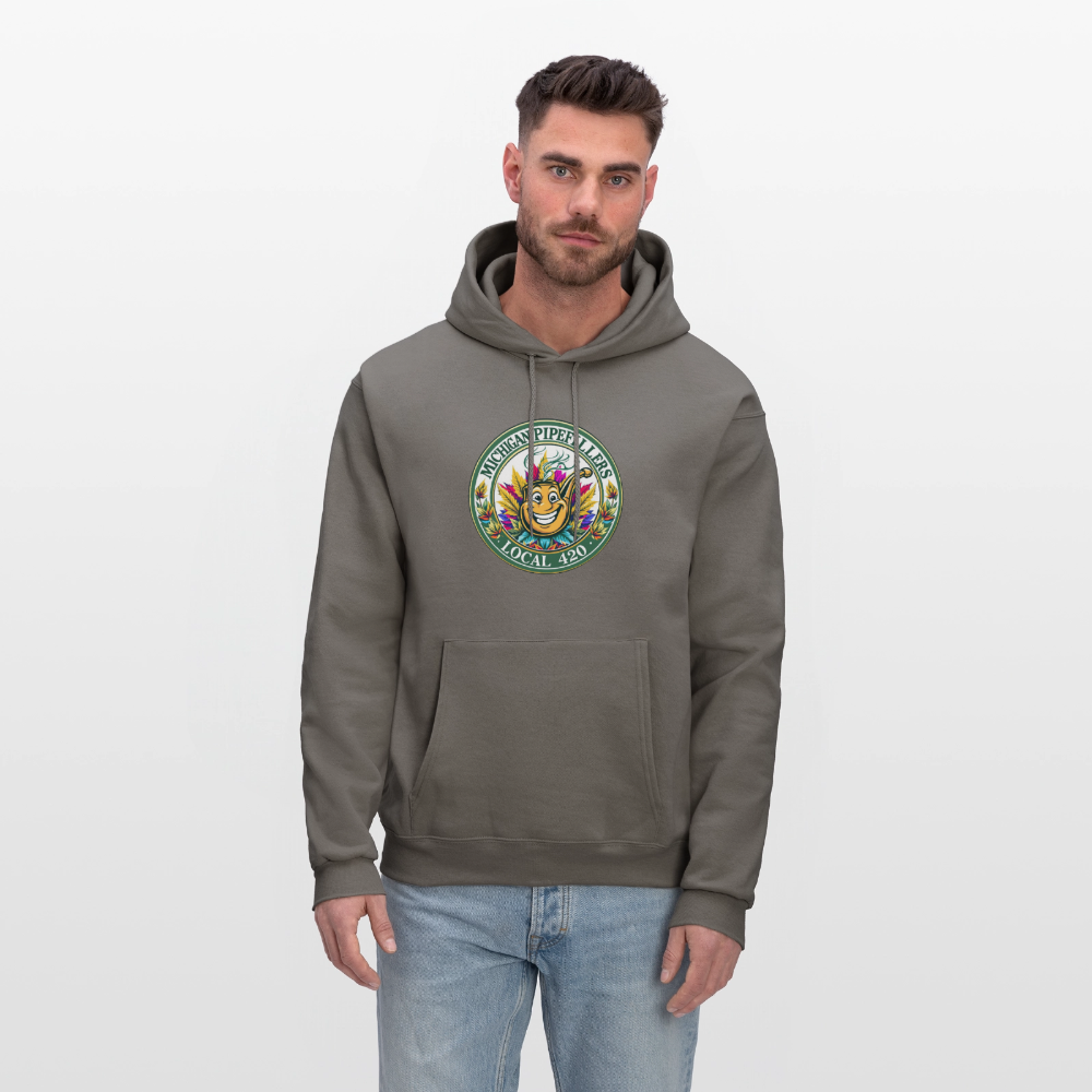 MICHIGAN PIPEFILLERS LOCAL 420 Men's Hoodie - asphalt gray