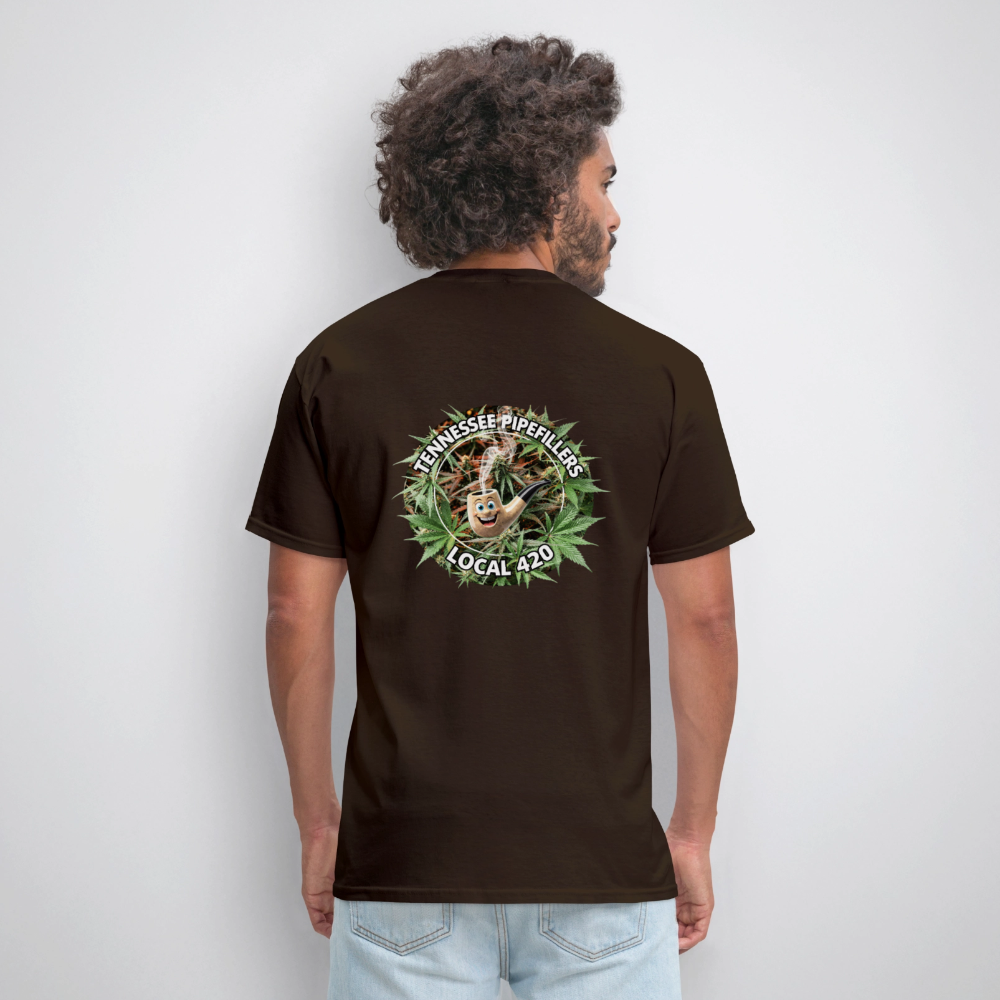 TENNESSEE PIPEFILLERS LOCAL 420 F/B DESIGN Men's T-Shirt - brown