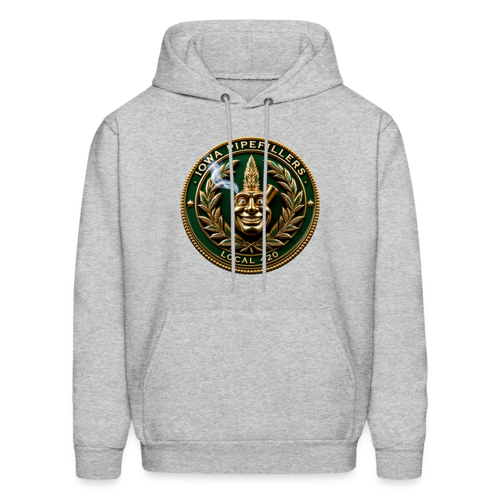 IOWA PIPEFILLERS LOCAL 420 Men's Hoodie - heather gray