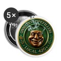 CONNECTICUT PIPEFILLERS LOCAL 420 Union Buttons small 1'' (5-pack) - white