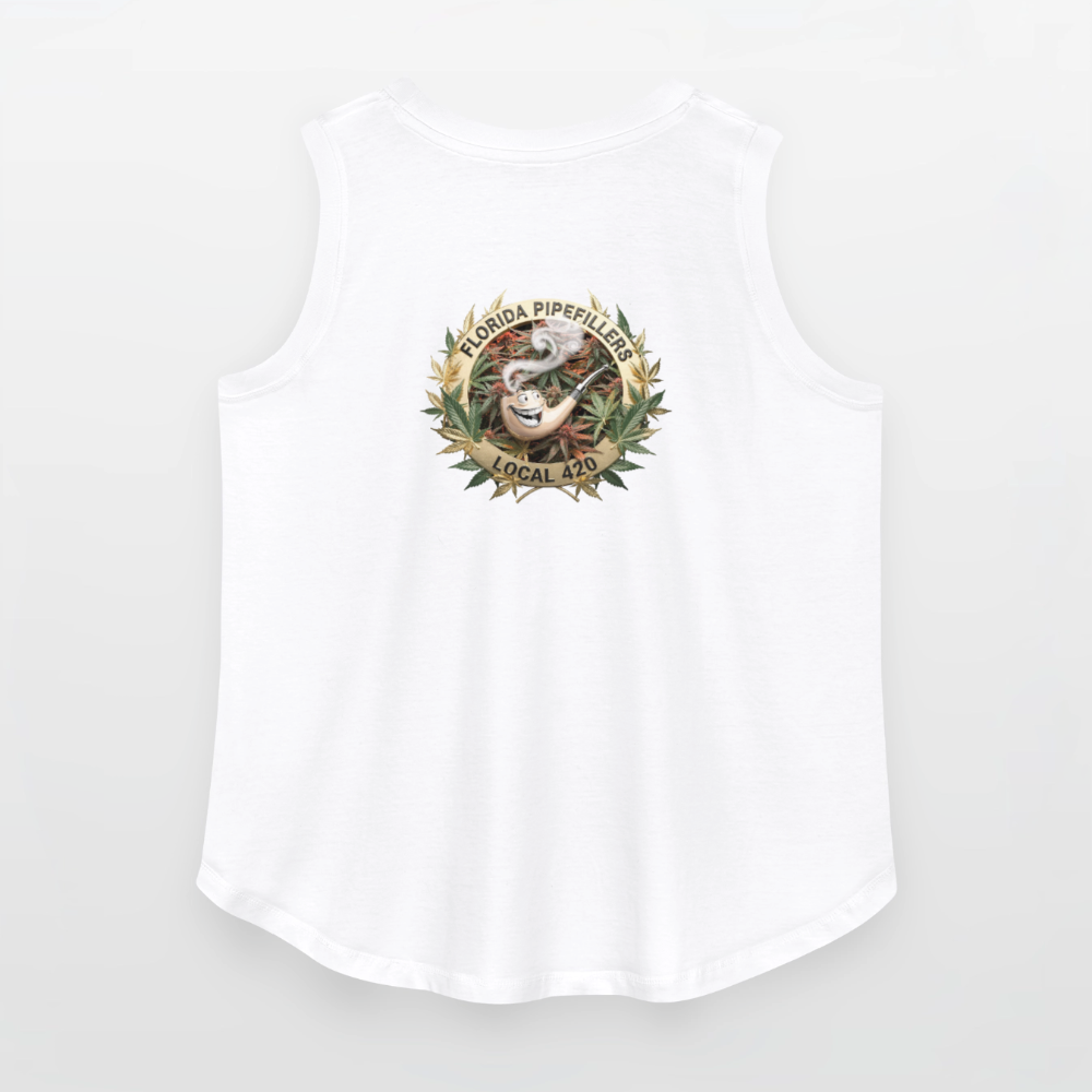 FLORIDA PIPEFILLERS LOCAL 420 F/B DESIGN Women's Curvy Relaxed Tank Top - white