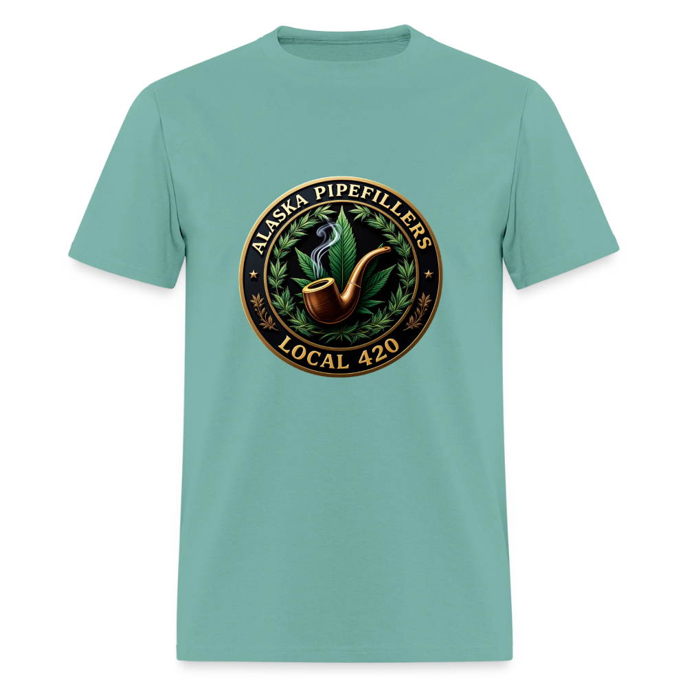 ALASKA PIPEFILLERS LOCAL 420 Men's T-Shirt - aquatic