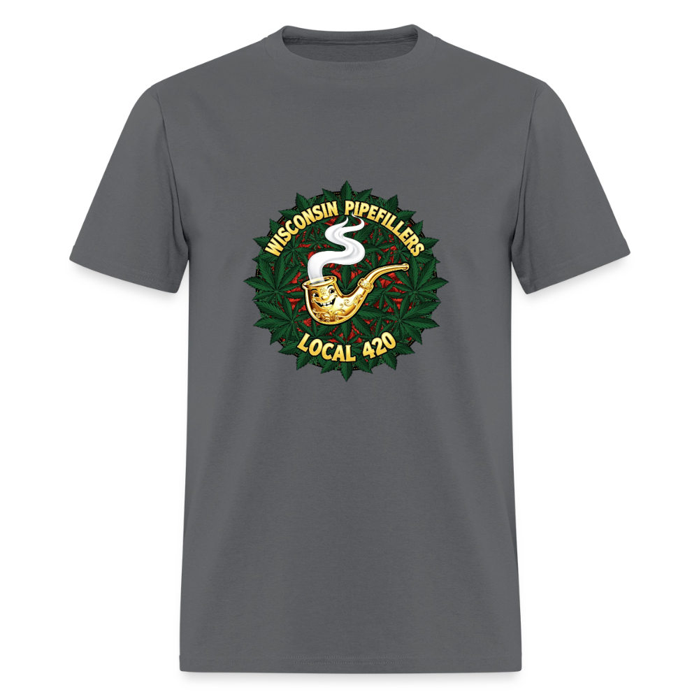 WISCONSIN PIPEFILLERS LOCAL 420 Men's T-Shirt - charcoal