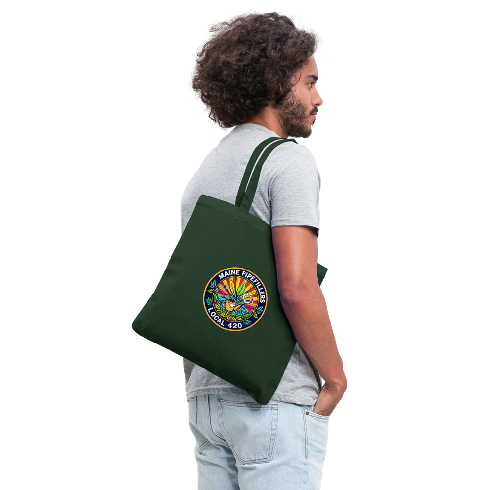 MAINE PIPEFILLERS LOCAL 420 Tote Bag - forest green