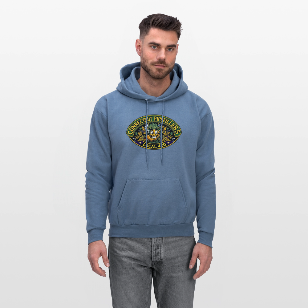 CONNECTICUT PIPEFILLERD LOCAL 420 F/B DESIGN Men's Hoodie - denim blue