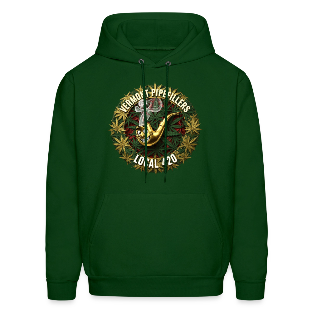 VERMONT PIPEFILLERS LOCAL 420  F/B DESIGN Men's  Hoodie - forest green