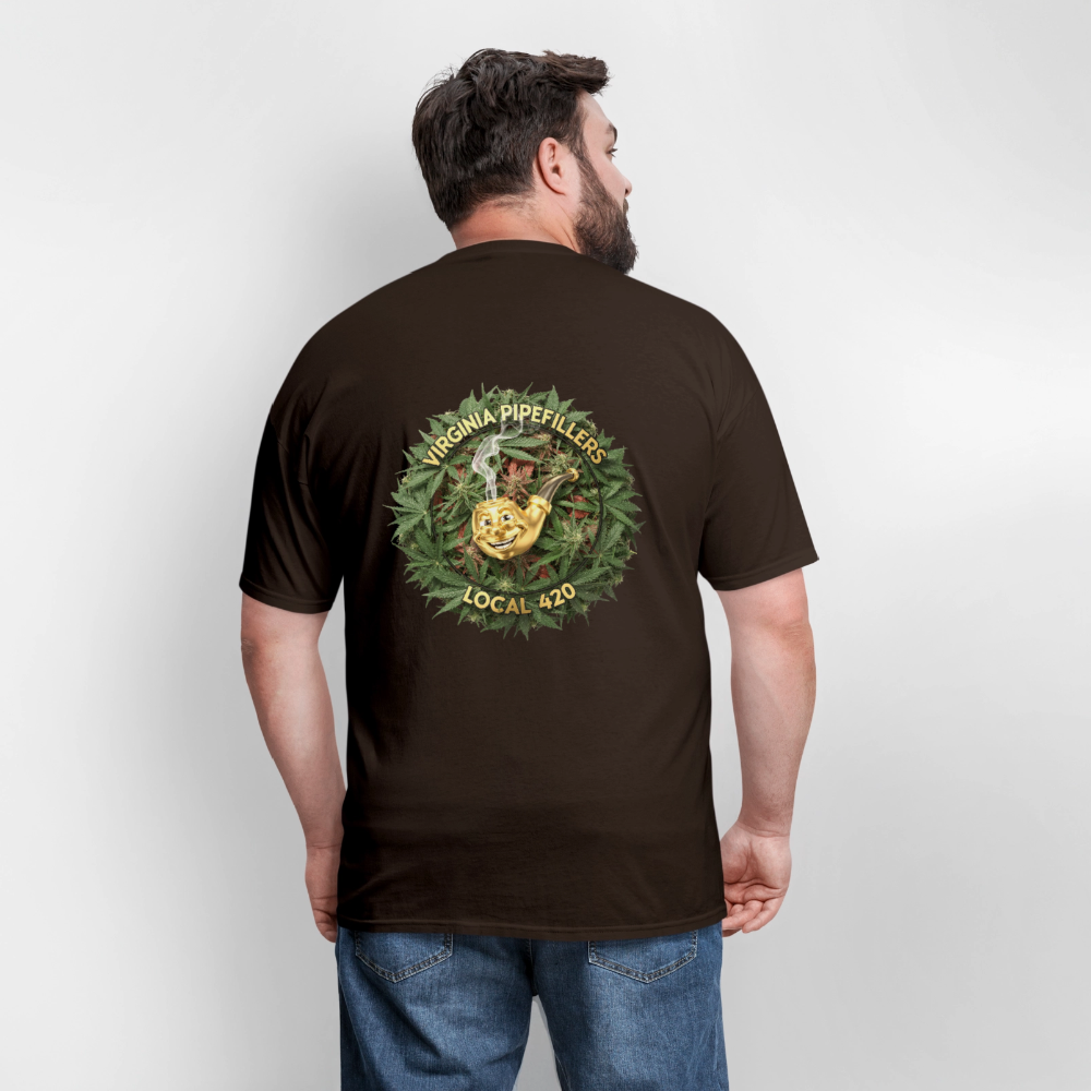 VIRGINIA PIPEFILLERS LOCAL 420 F/B DESIGN Men's T-Shirt - brown