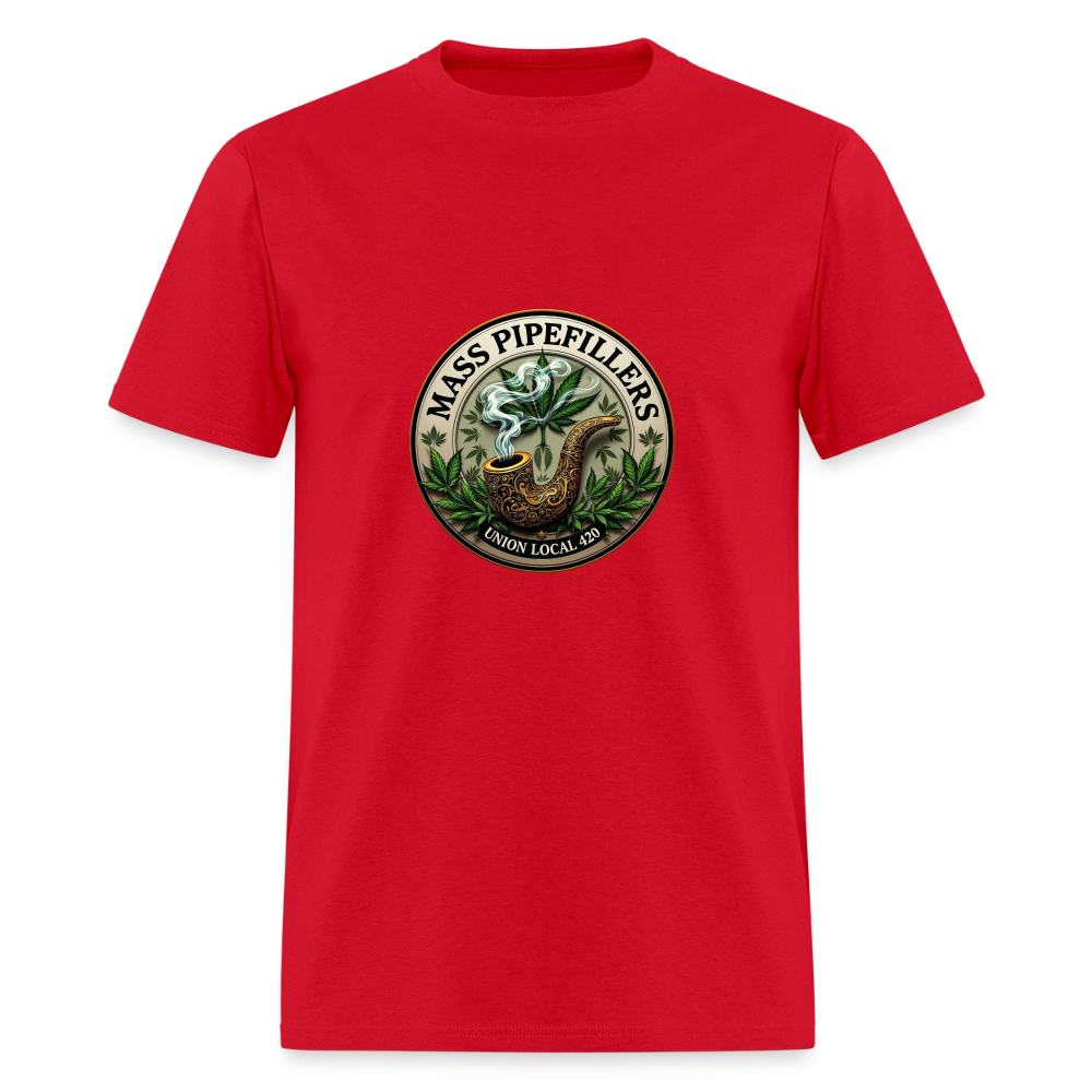 MASS PIPEFILLERS UNION LOCAL 420 Men's T-Shirt - red
